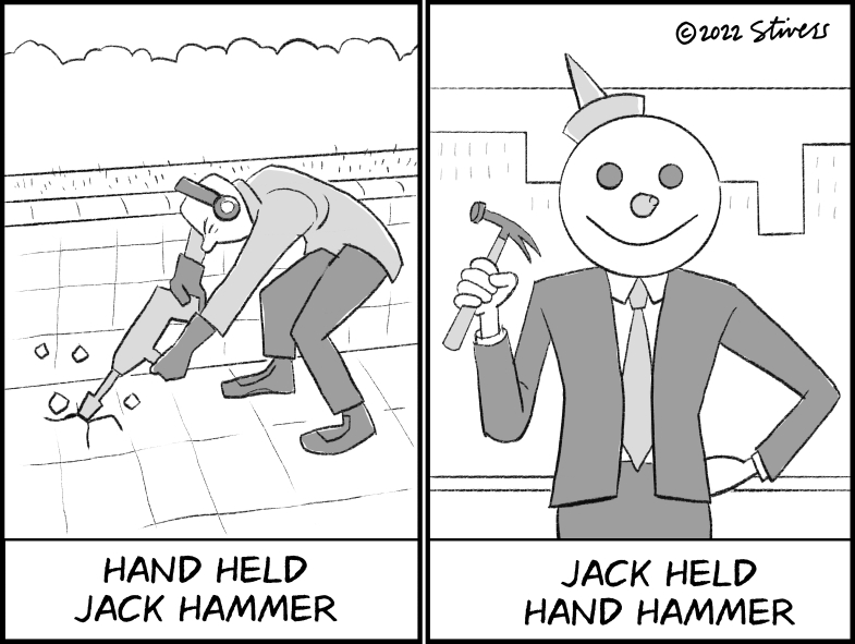 Hand held jack hammer